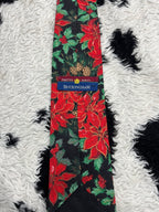 Buckingham Black & Red Floral Tie