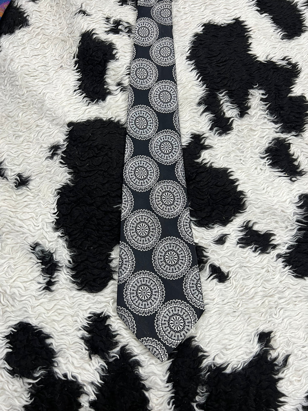 St. Micheal Black & White Tie