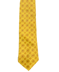Yellow Embroidered Circles Tie