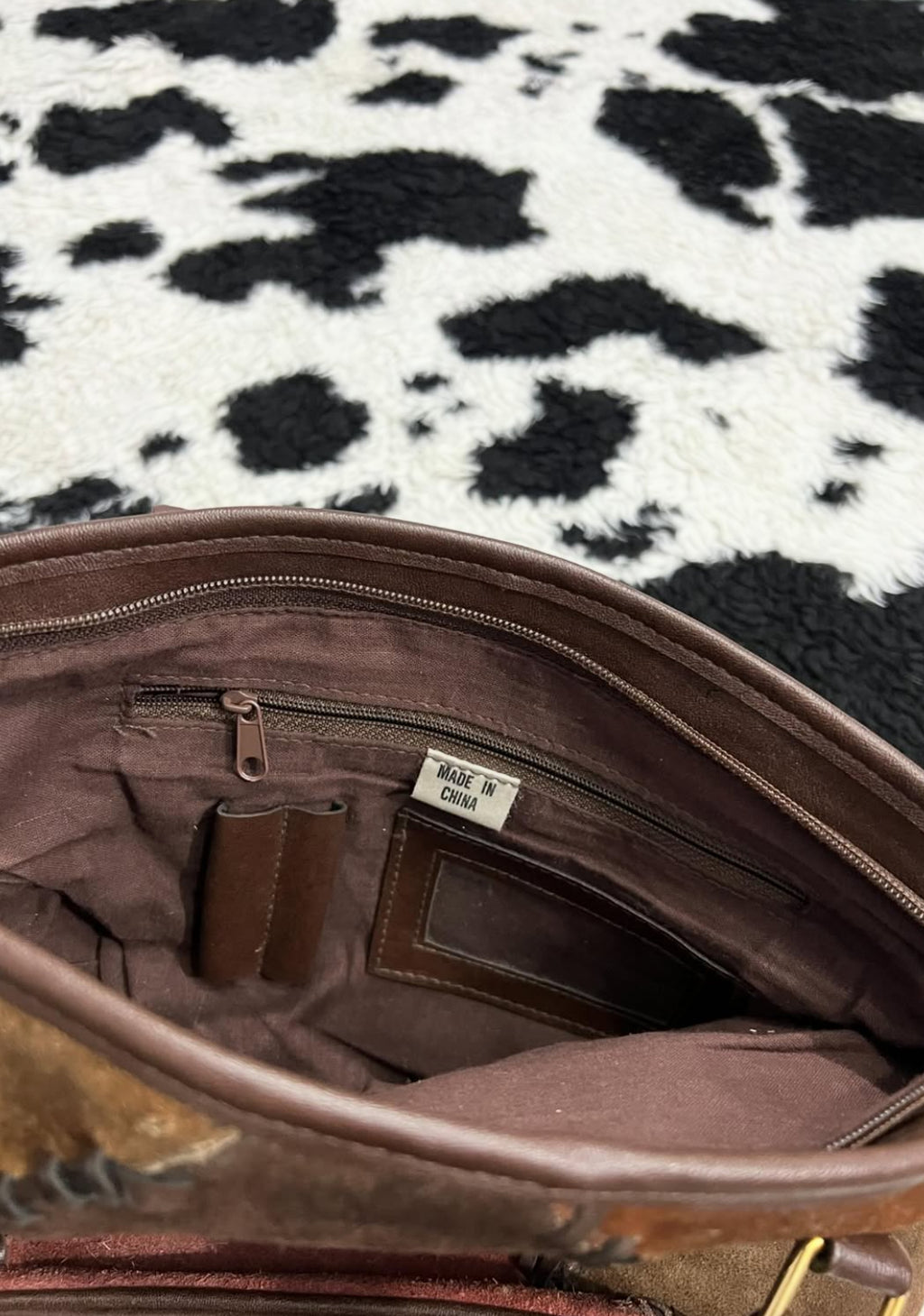 Brown Patchwork Bag