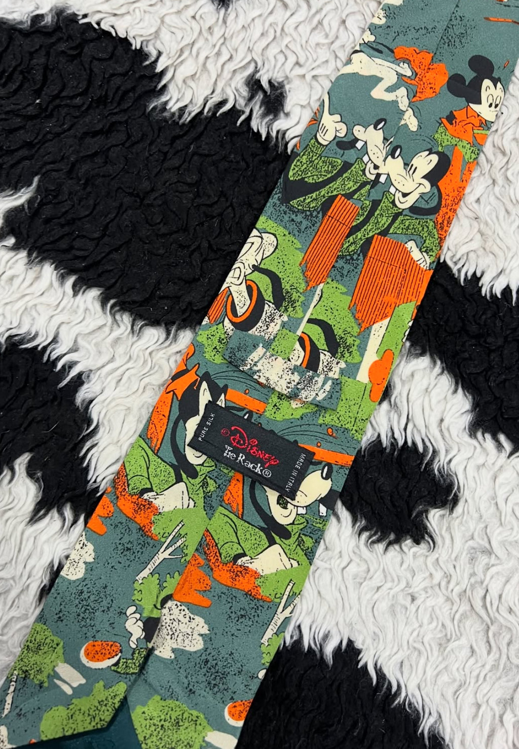 Vintage Disney Mickey Mouse & Goofy Tie