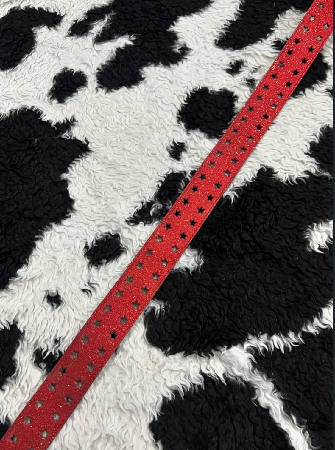 Red Stars Glitter Belt