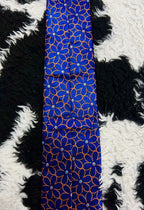Blue & Orange Floral Tie