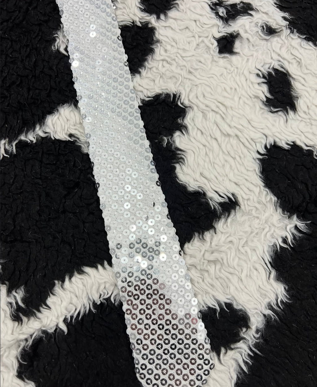 Silver Glitter Narrow Tie