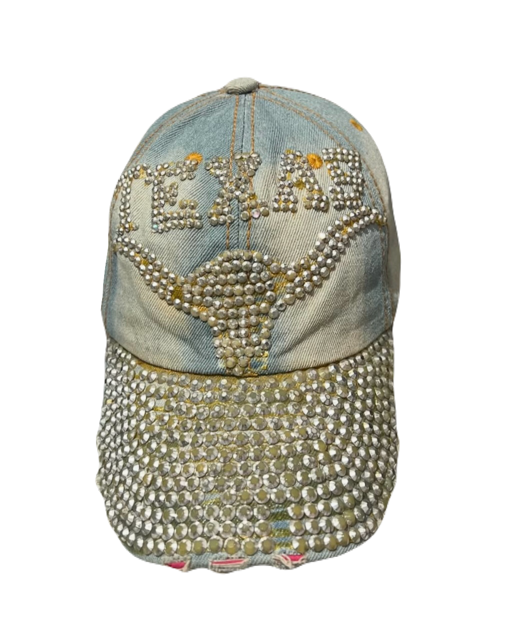 Texas Bedazzled Denim Cap