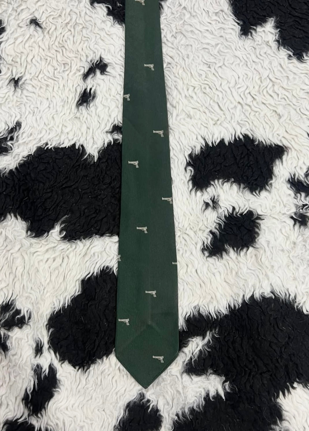 Gun Embroidered Tie