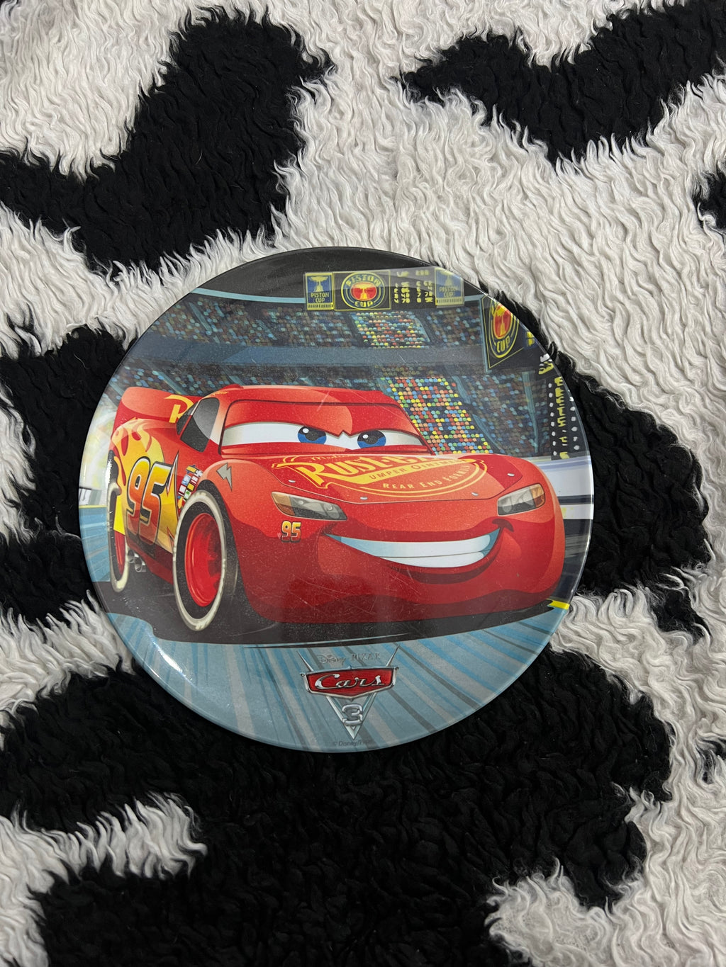 Lightening McQueen Cars 3 Plastic Plate