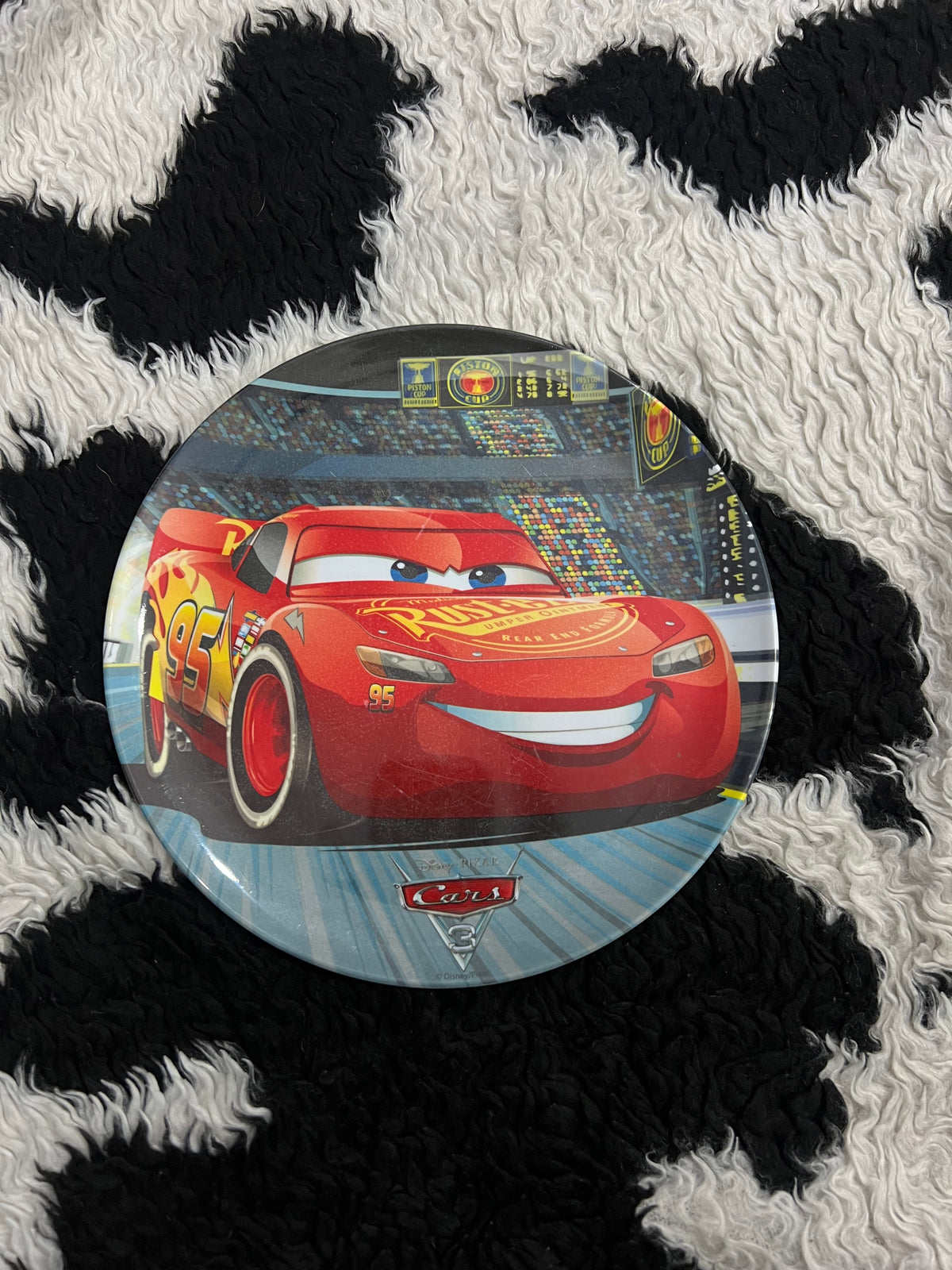 Lightening McQueen Cars 3 Plastic Plate