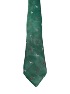 Embroidered Dogs & Pheasants Tie