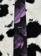MONTI Black & Purple Dotted Tie