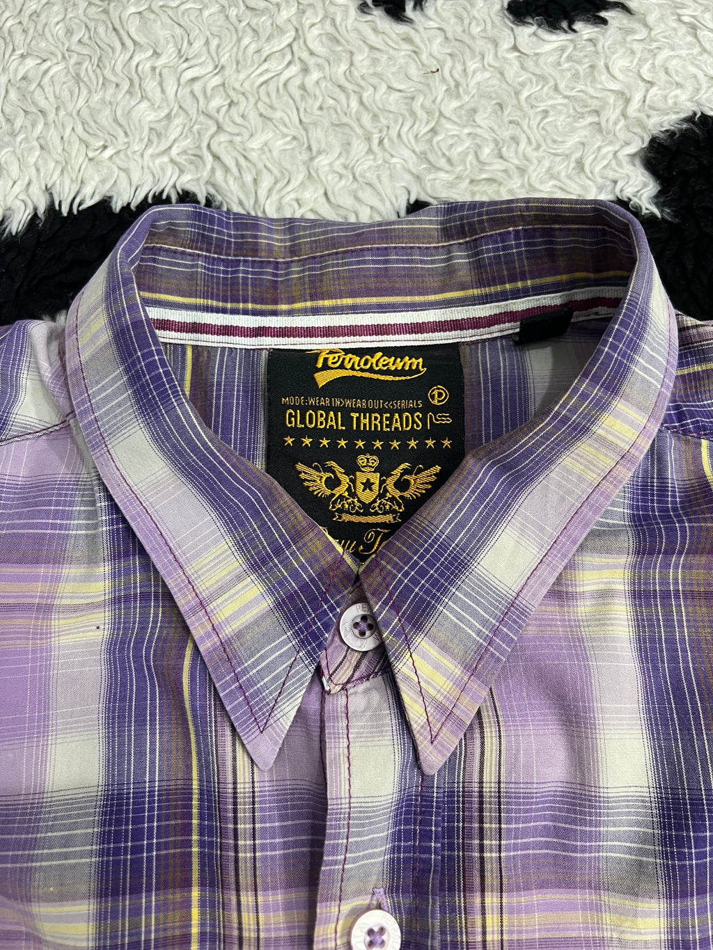 Petroleum Embroidered Buttonup
