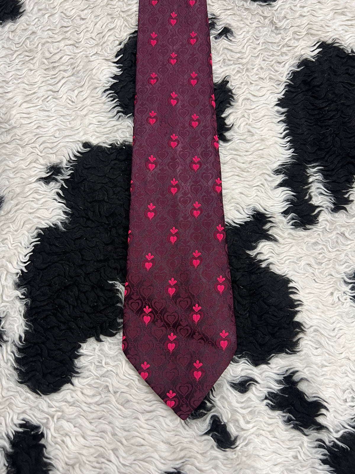 Delaware Hearts Embroidered Tie