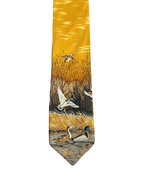 Mallards at Pond Painting Tie