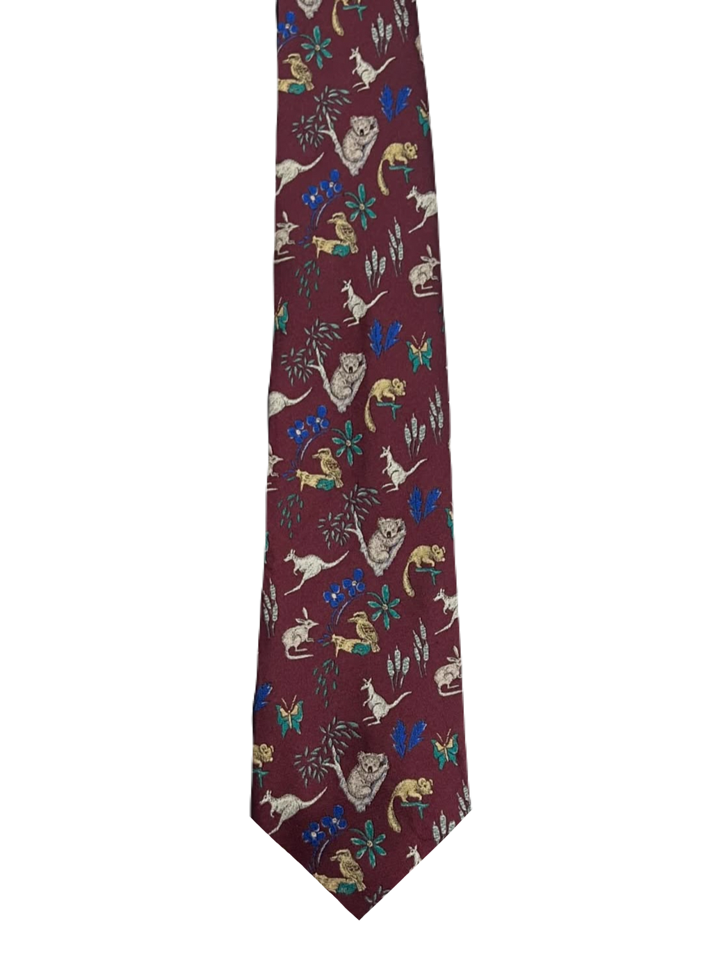 Embroidered Wild Animals Tie