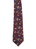 Embroidered Wild Animals Tie
