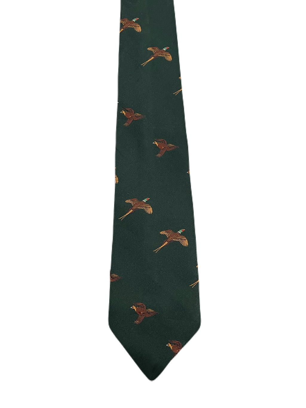 Embroidered Flying Pheasants Tie