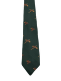 Embroidered Flying Pheasants Tie
