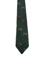 Embroidered Flying Pheasants Tie