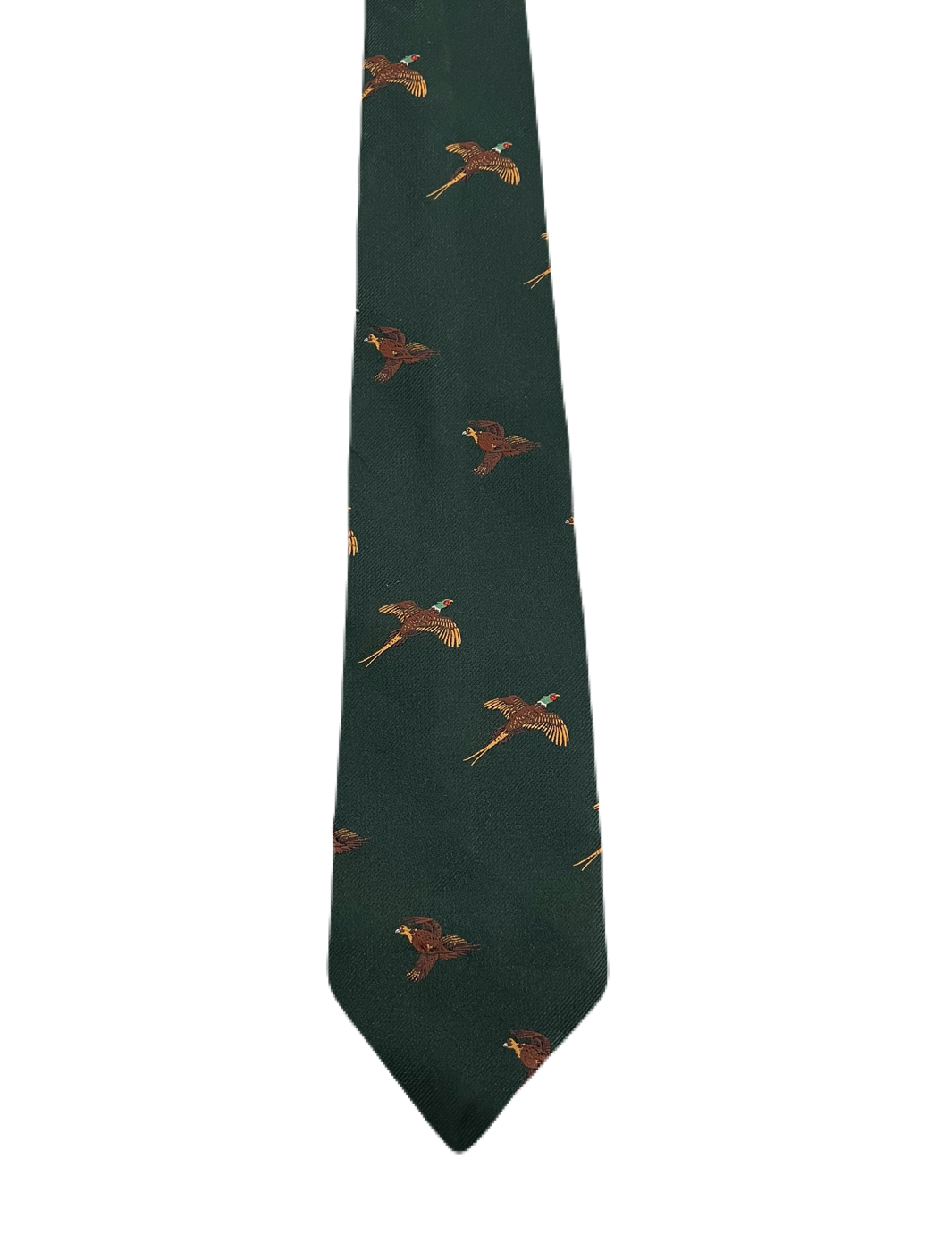 Embroidered Flying Pheasants Tie