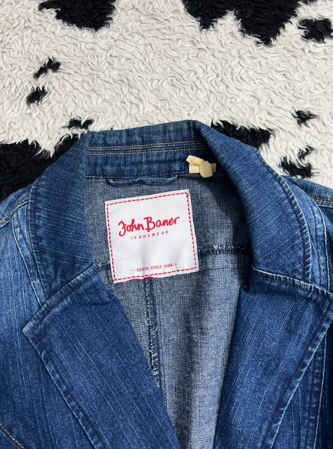 John Baner Denim Coat Jacket (Medium - Large)