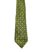 Green Embroidered Floral Tie