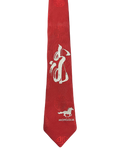 Chinese Calligraphy Embroidered Narrow Tie