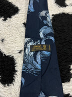 Blue Waves Embroidered Tie