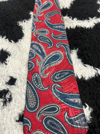 Red Double-Textured Paisley Tie