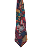 St. Bernard Fully Embroidered Vibrant Abstract Tie