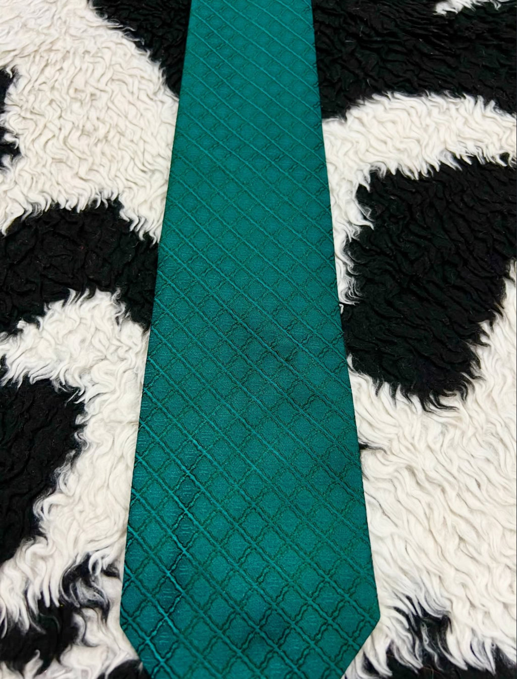 Green Embroidered Tie