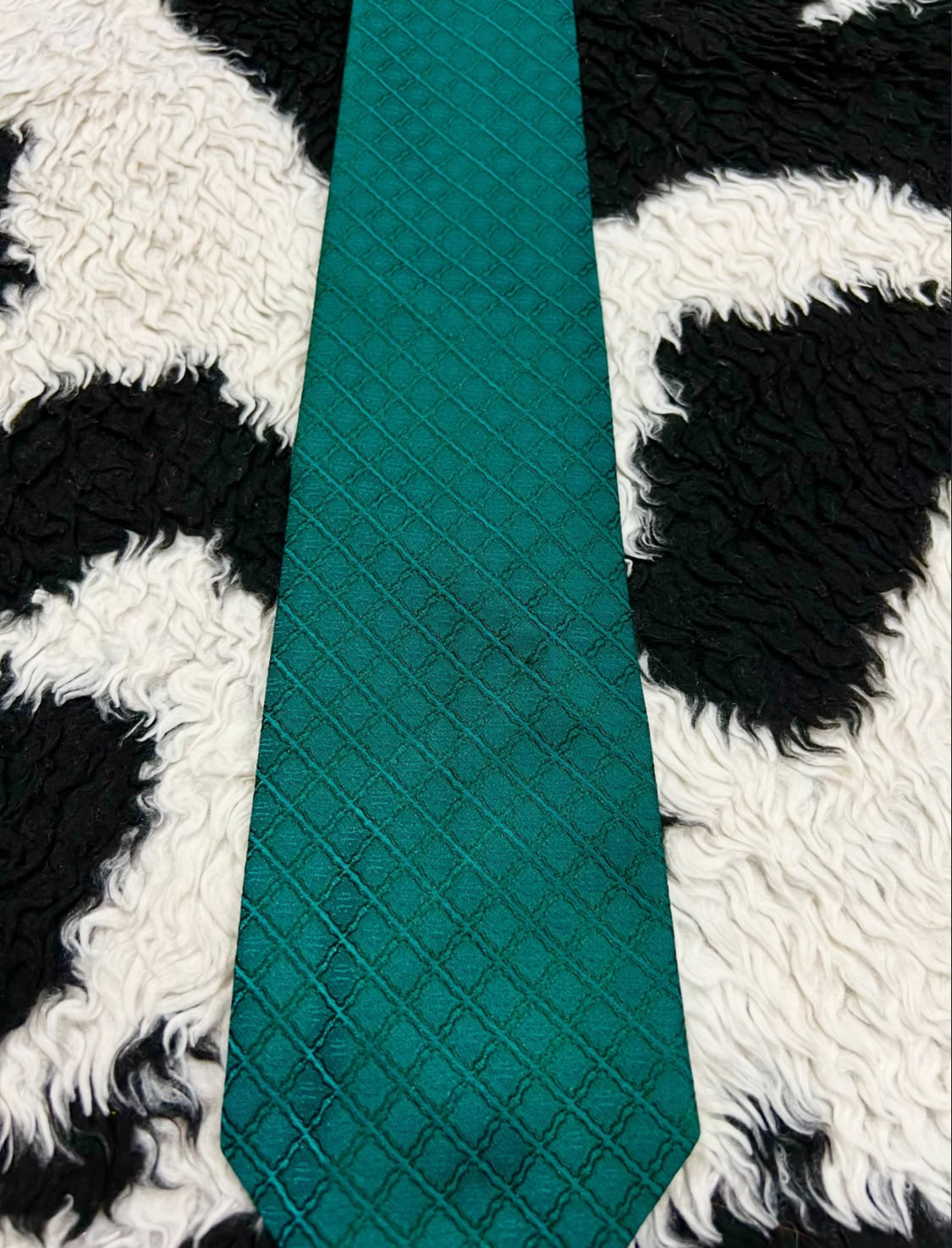 Green Embroidered Tie