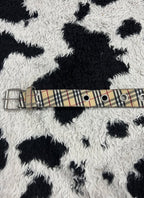 Cream Plaid Belt