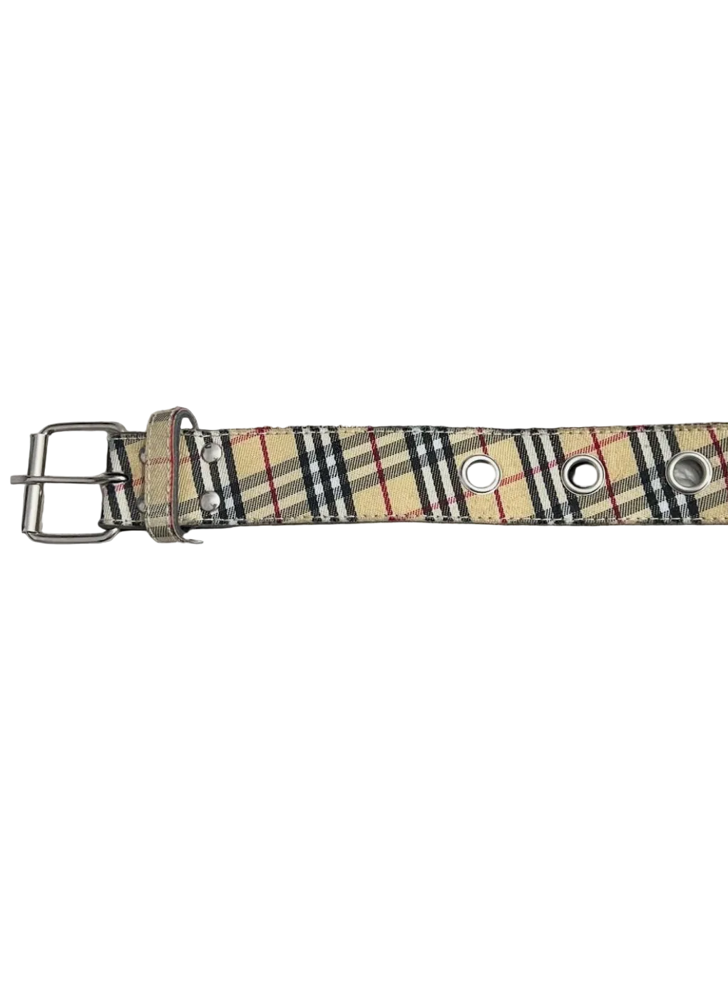 Cream Plaid Belt