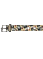 Cream Plaid Belt