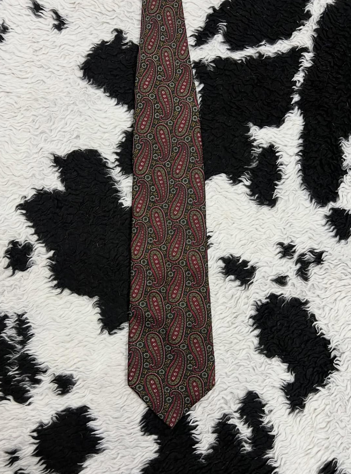 Black & Maroon Paisley Tie