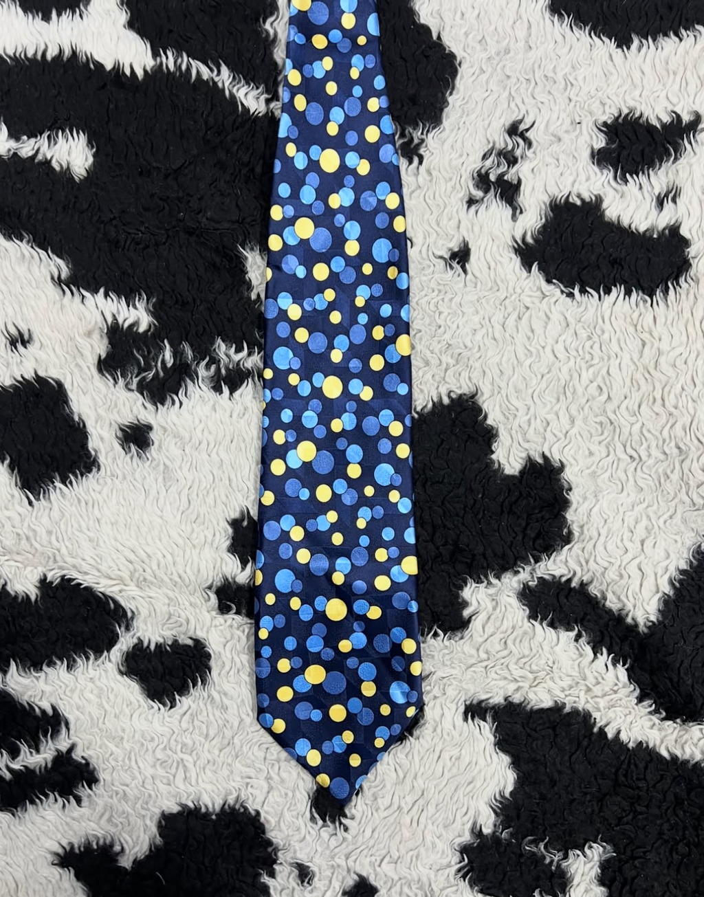 Silkworm Blue & Yellow Dotted Tie