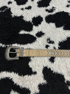 Cream-Colored Studded Belt