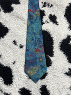 C&A Fully Embroidered Blue Floral Tie
