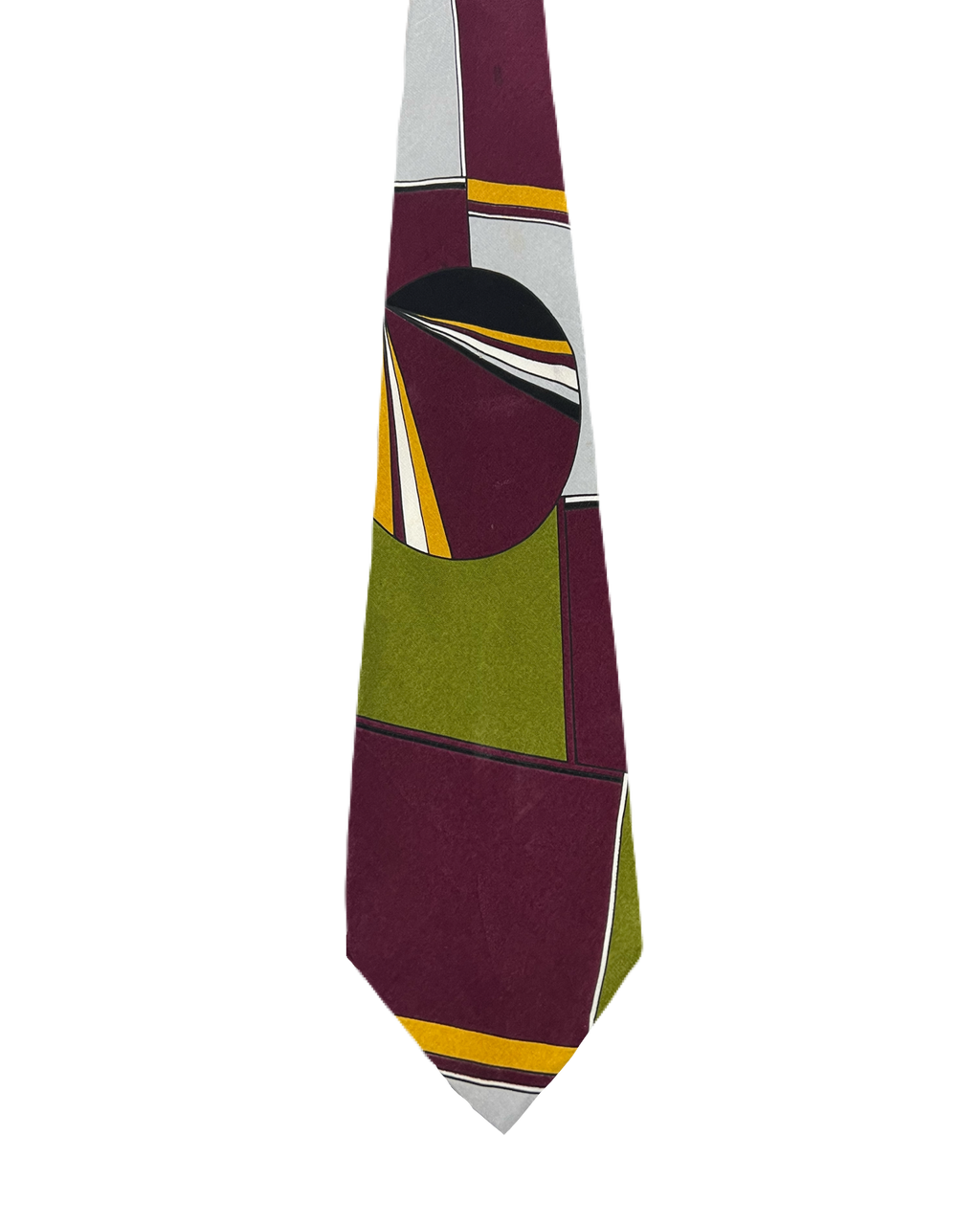 Abstract Art Plum Geometric Tie