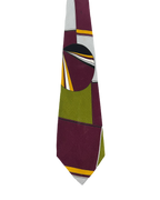 Abstract Art Plum Geometric Tie