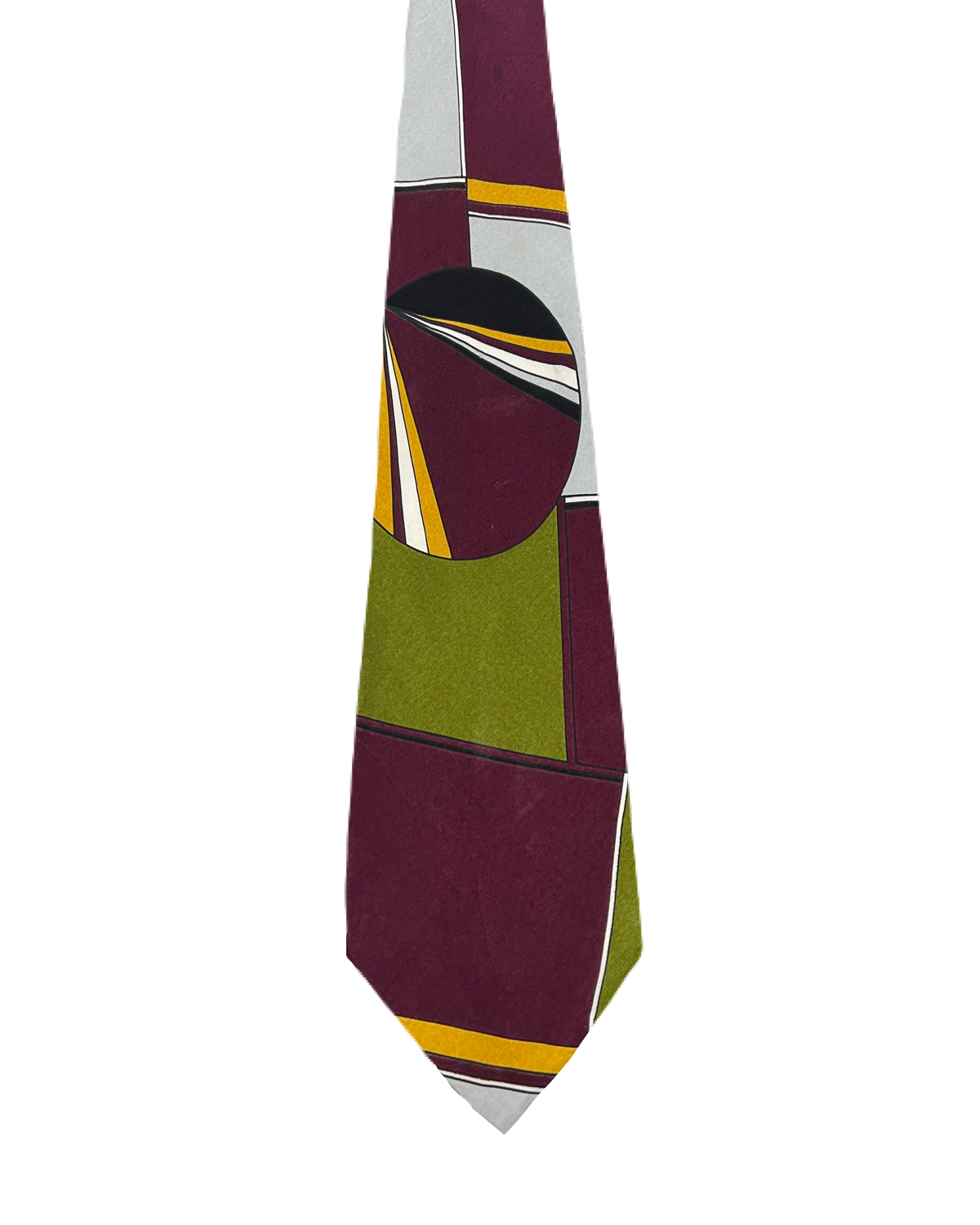 Abstract Art Plum Geometric Tie