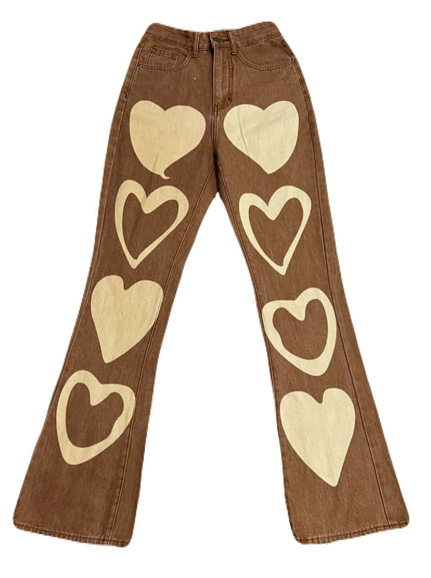 Shein Bootcut Hearts Denims (Waist 26)