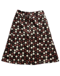 Brown Dotted Velvet Skirt