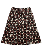 Brown Dotted Velvet Skirt