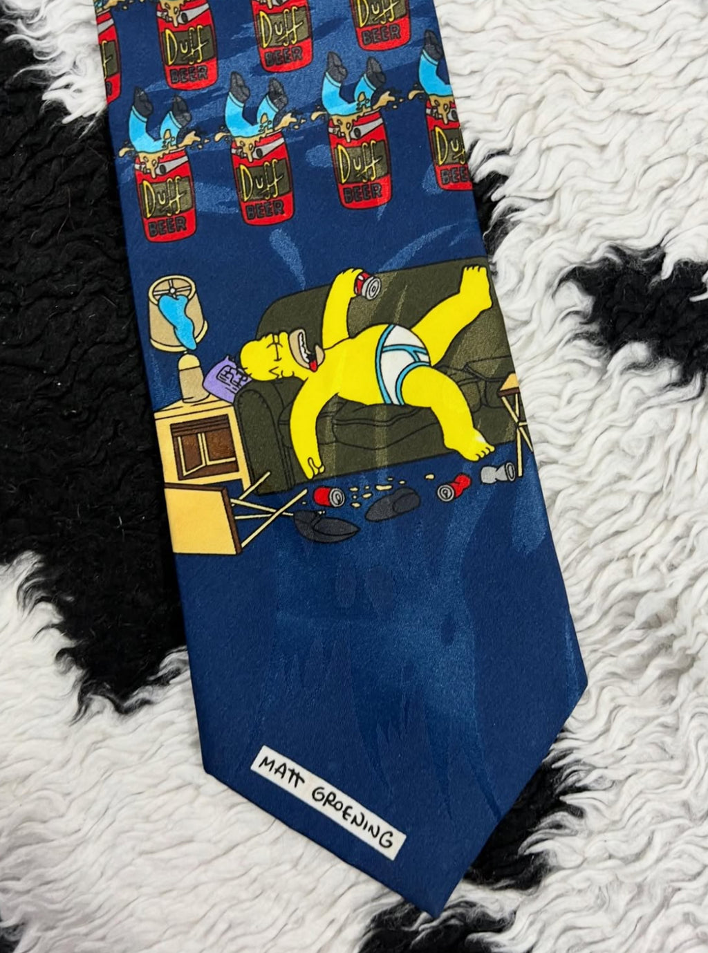 Homer Simpson on Couch Tie