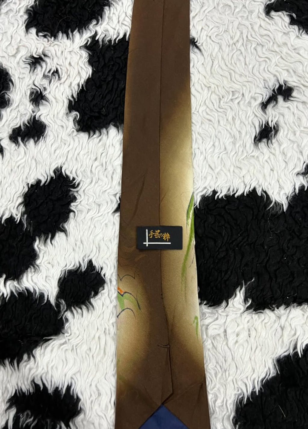 Brown Abstract Art Narrow Tie