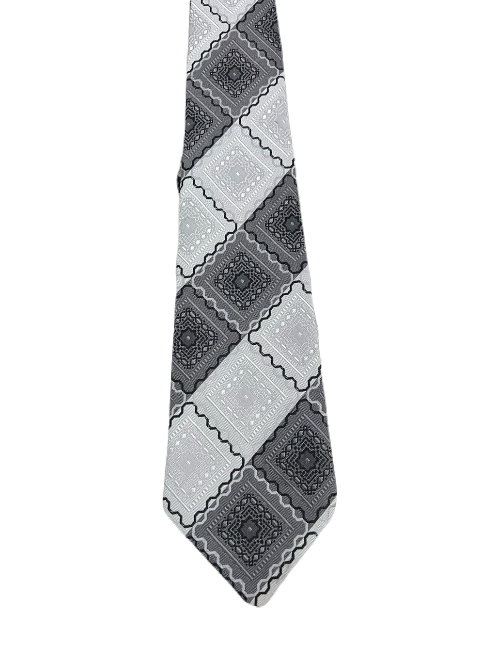 Grey Embroidered Tie