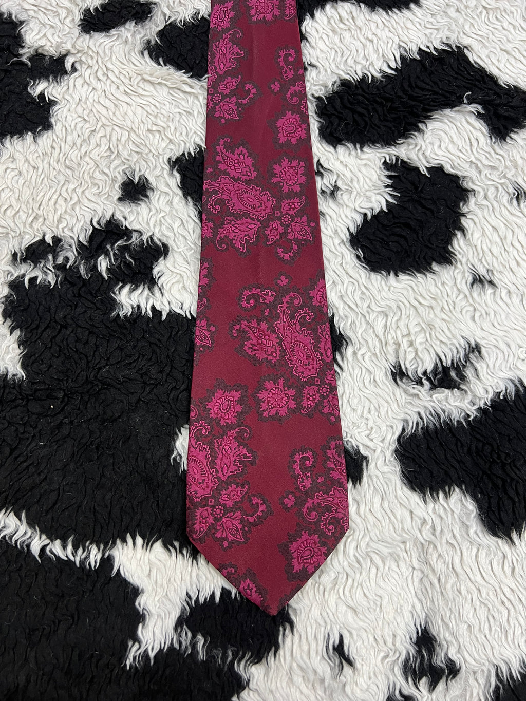 John Collier Pink Paisley Tie