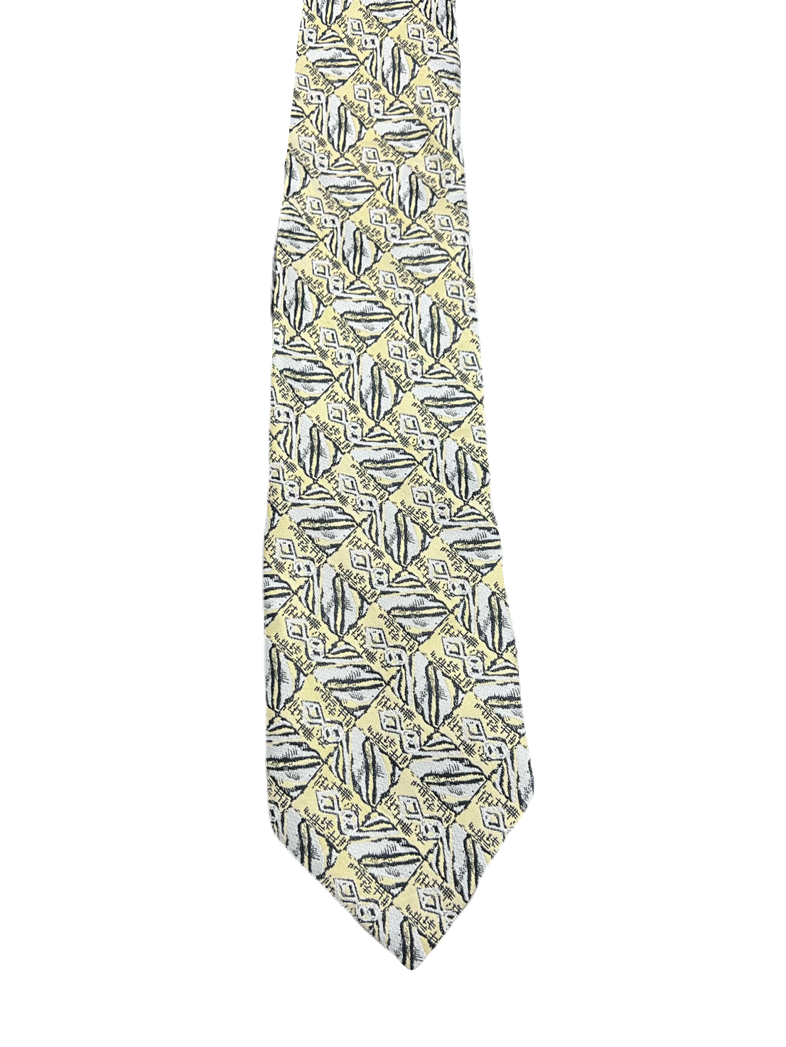 Filati Yellow Embroidered Tie