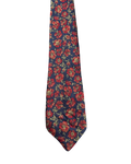 St. Micheal Blue & Red Embroidered Floral Tie